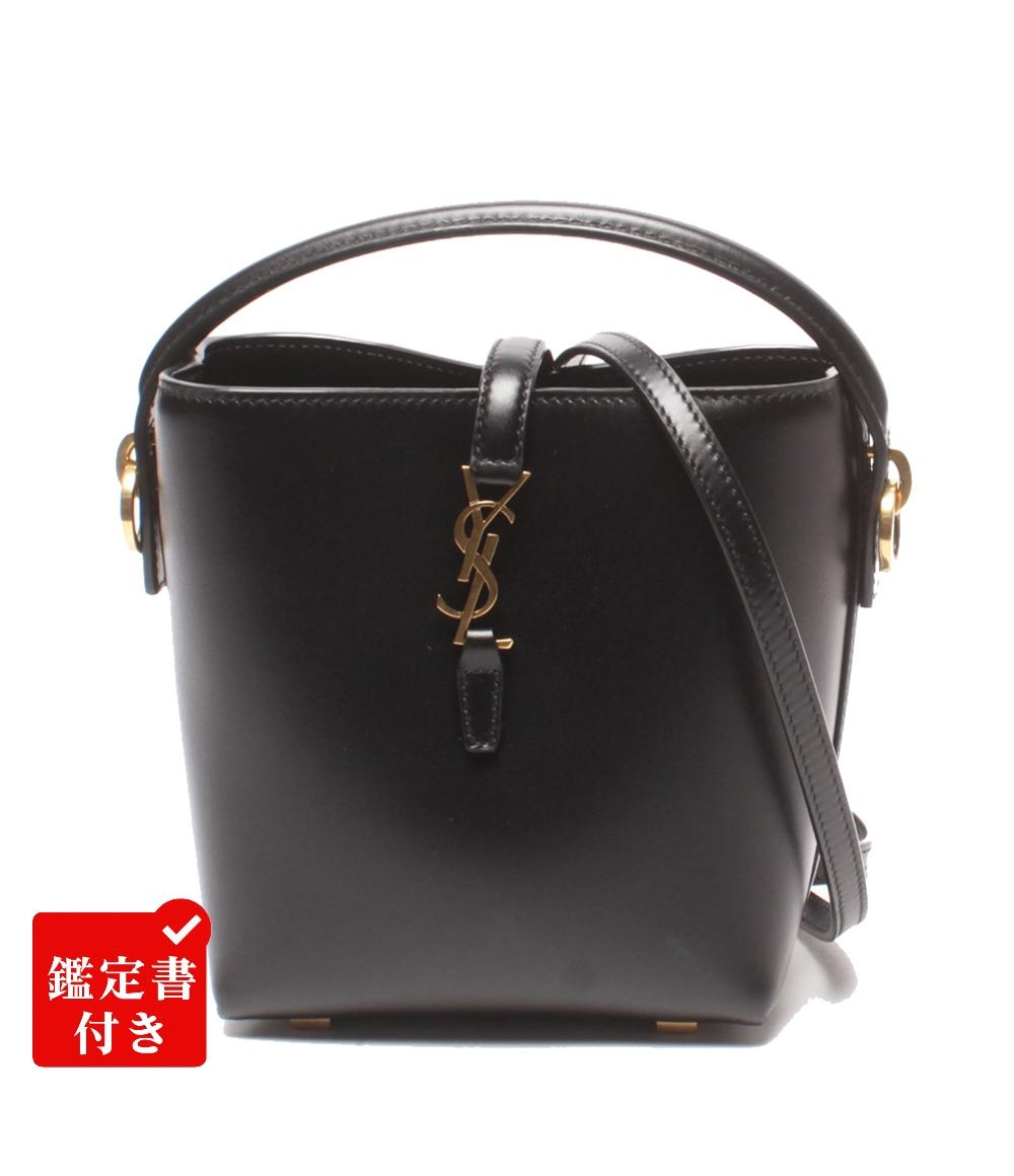 美品 サンローランパリ 2WAYハンドバッグ ショルダーバッグ 斜め掛け 肩掛け ミニバケットバッグ LE 37 レディース SAINT LAURENT PARIS 美品 SAINT LAURENT PARIS 2WAYハンドバッグ ショルダーバッグ 斜め