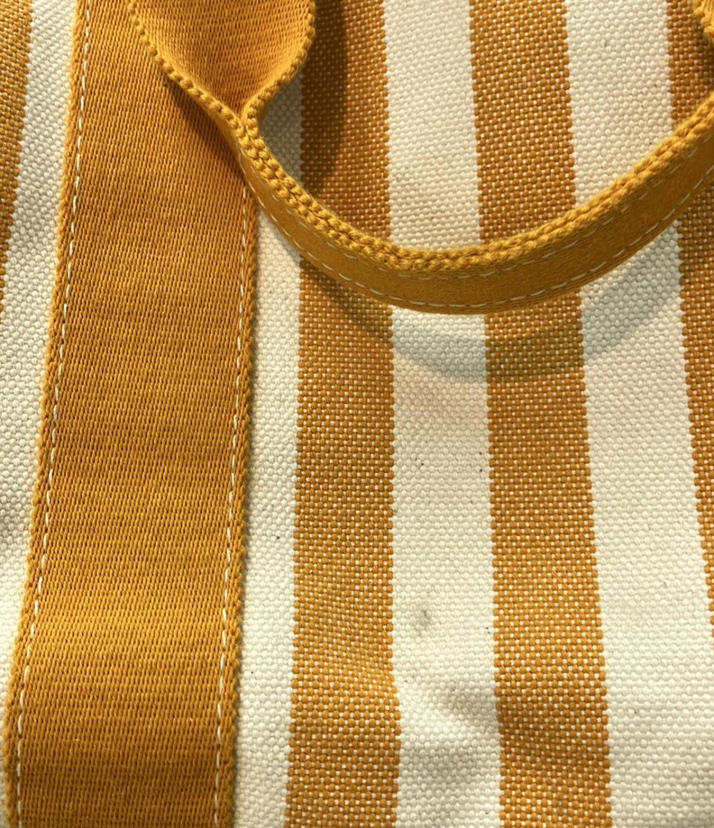 HERMES トートバッグ キャンバス ストライプ カンヌMM レディース エルメス