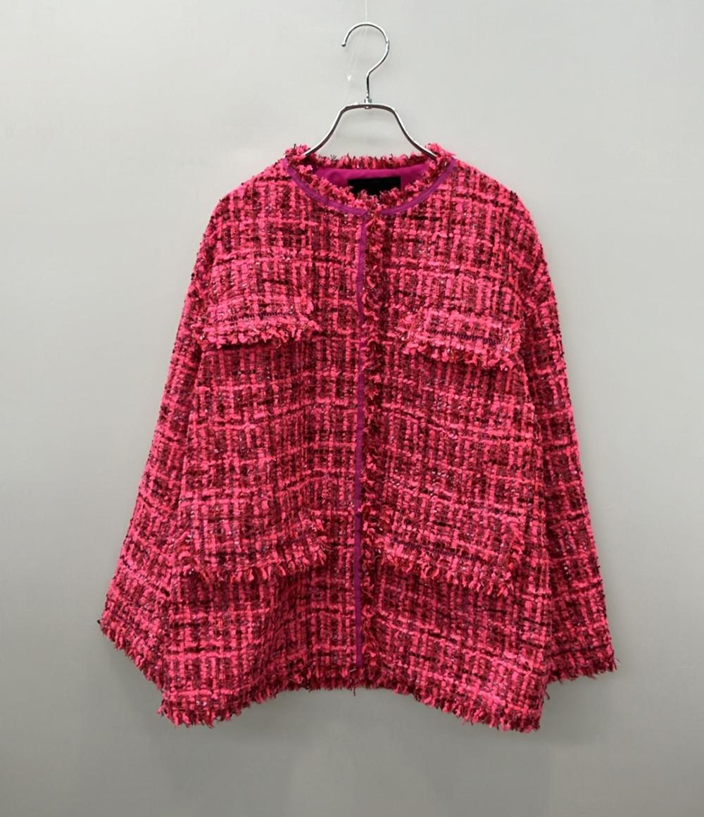 Drawer ノーカラージャケット フリンジツイードジャケット 6522-299-0690 レディース SIZE 38 (M) ドゥロワー