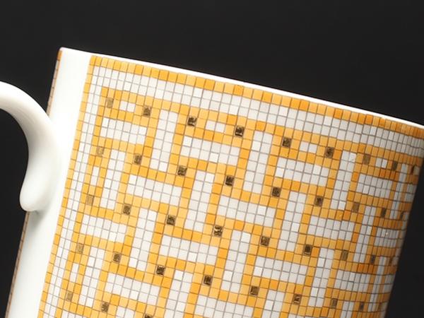 美品 エルメス マグカップ モザイク24 ゴールド HERMES