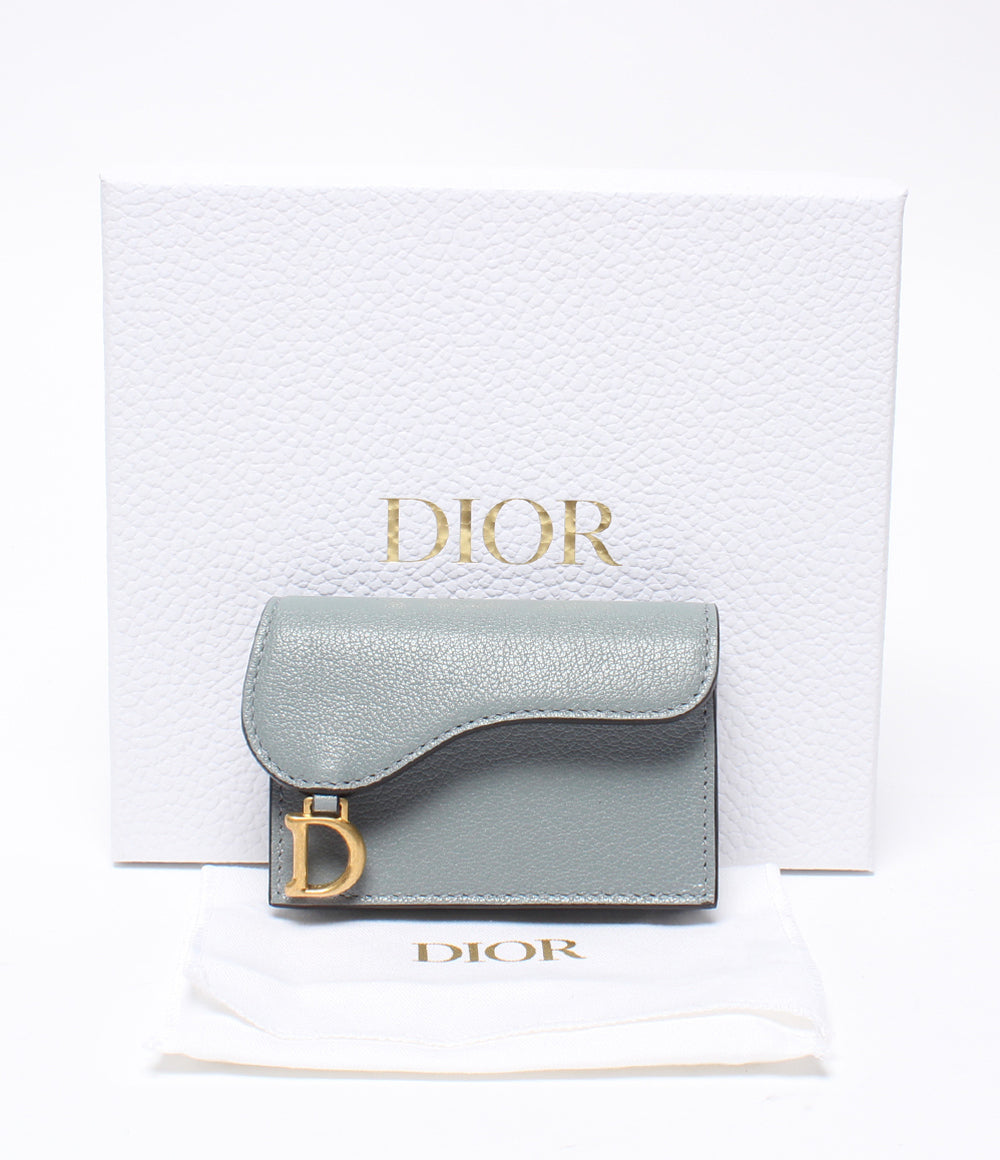 美品 Christian Dior カードケース 名刺入れ サドル ブルーム カードホルダー レディース クリスチャンディオール