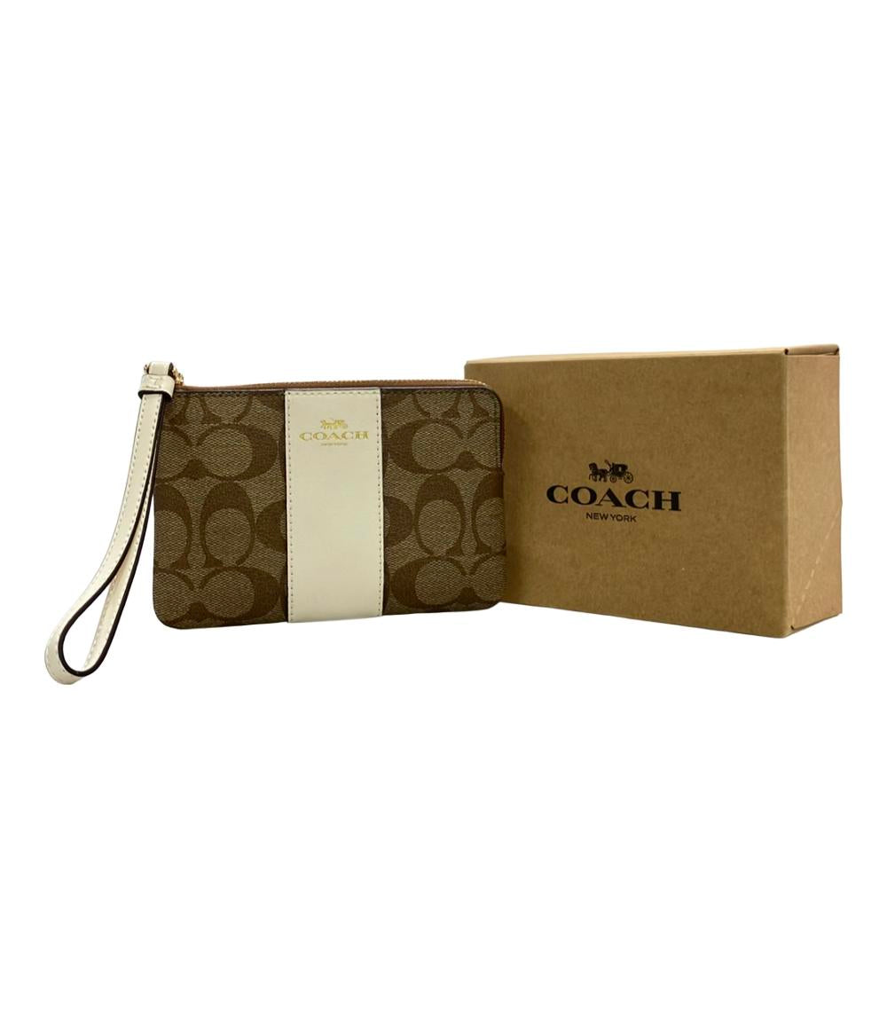 美品 COACH ポーチ シグネチャー 58035 レディース コーチ
