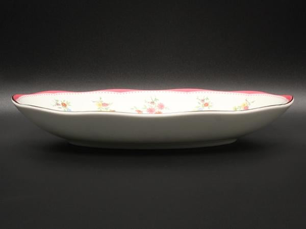 美品 WEDGWOOD オーバルディッシュ 皿 25cm フローレット ウエッジウッド