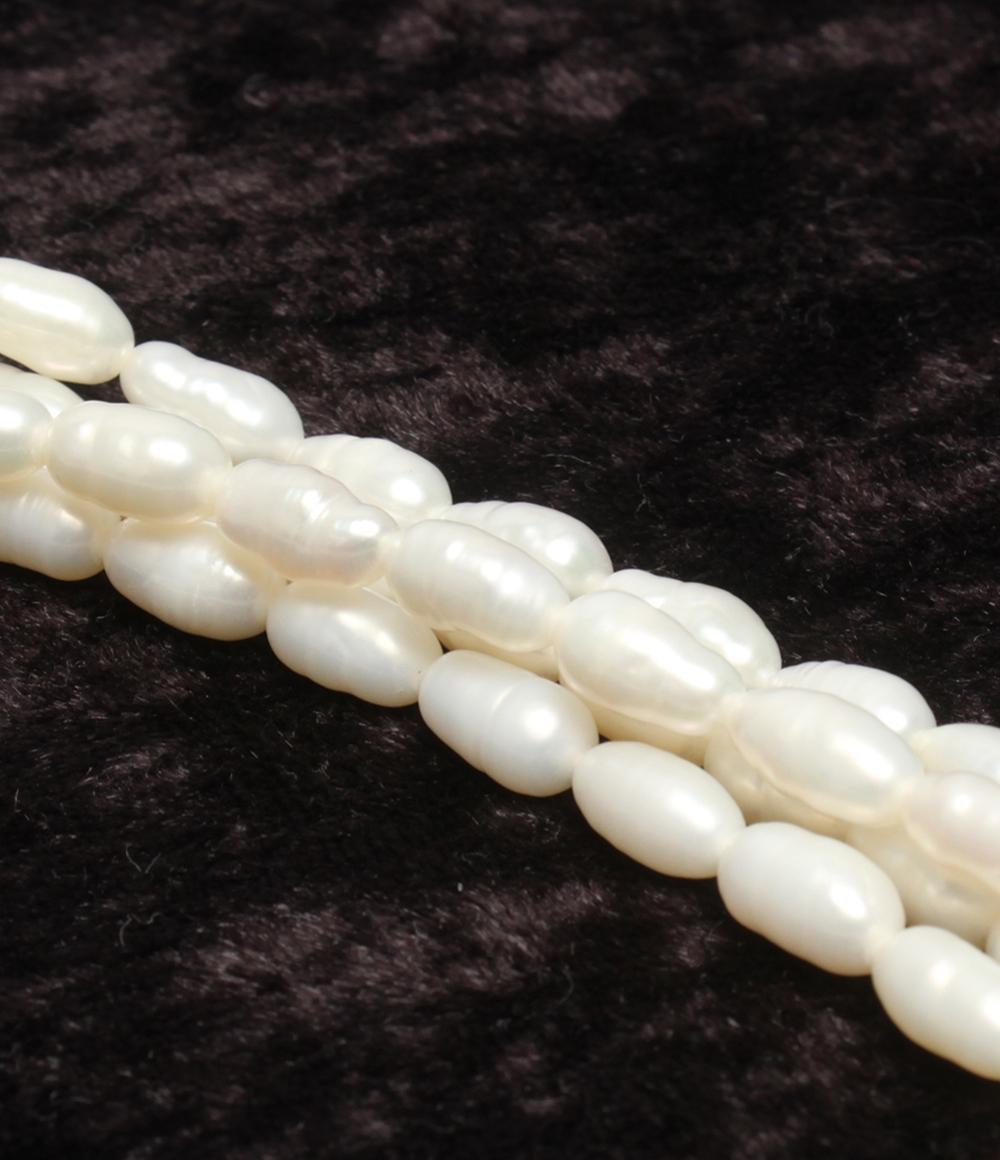 4連ネックレス 淡水パール レディース