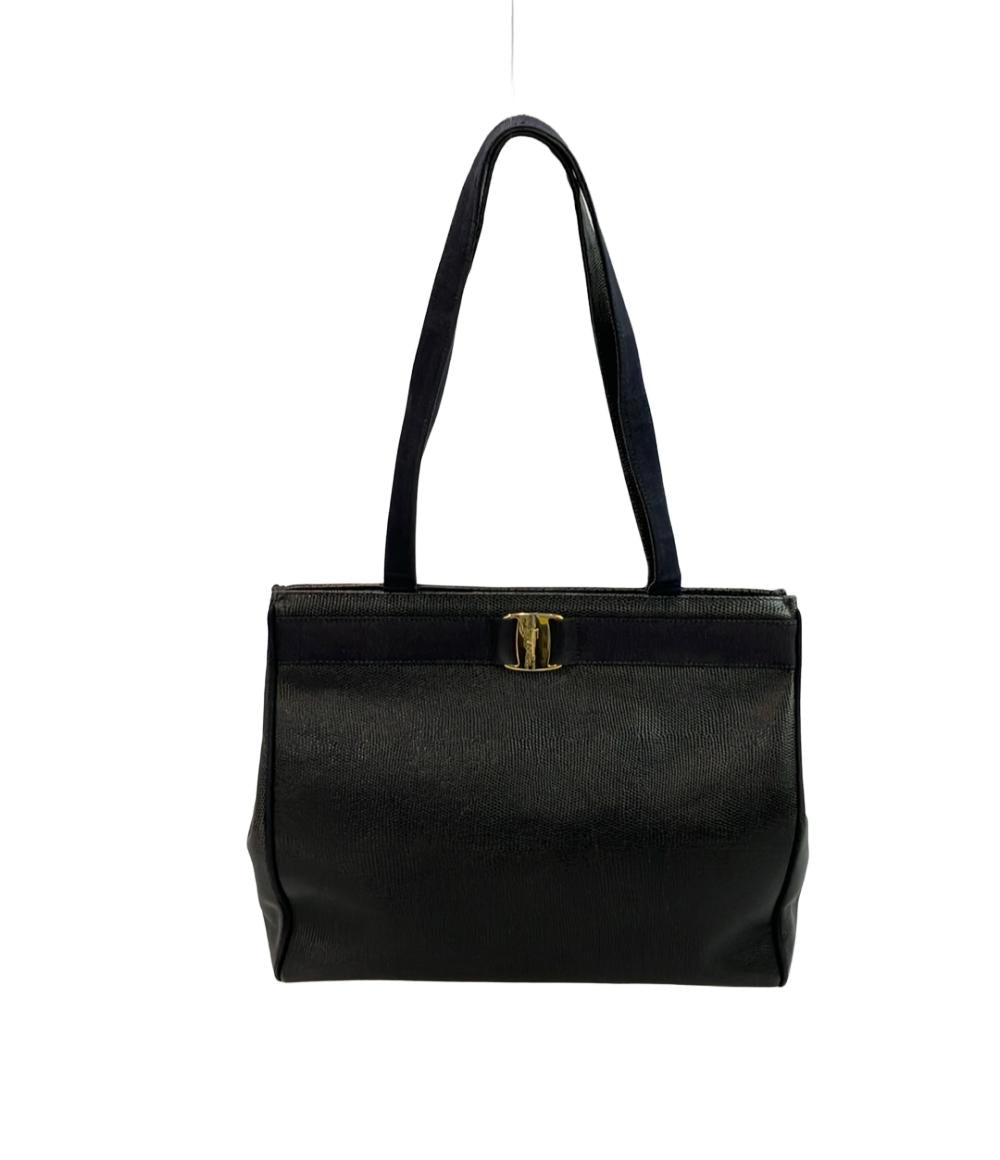 Salvatore Ferragamo ブラック トートバッグ FERRAGAMO（フェラガモ） トートバッグ 24 1680 メンズ レザー