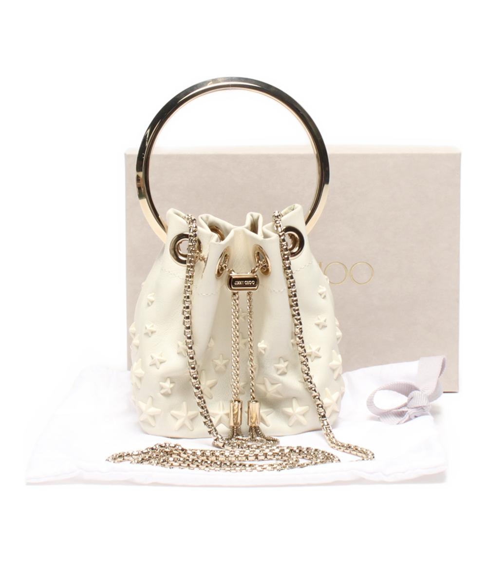JIMMY CHOO チェーンショルダーバッグ 斜め掛け ハンドバッグ ミニ スタッズ マイクロボンボン レディース ジミーチュウ