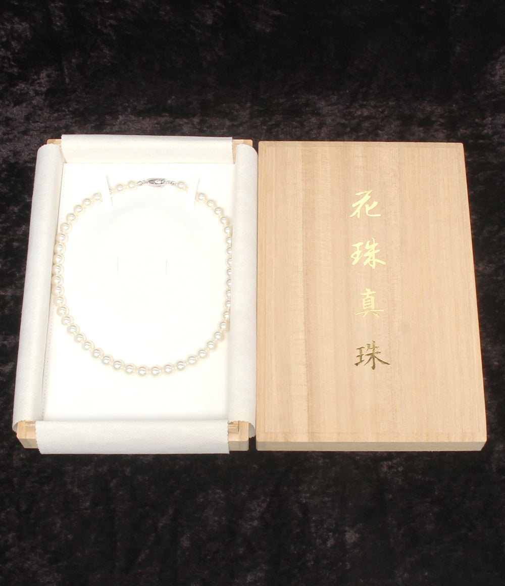 美品 ネックレス SV925 花珠 アコヤ真珠8.5-9.0mm レディース