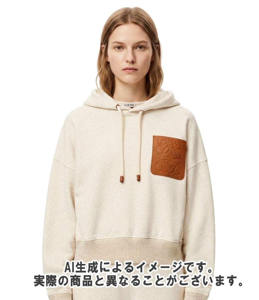 LOEWE プルオーバーパーカー レザーポケット S359Y25X14 レディース ロエベ