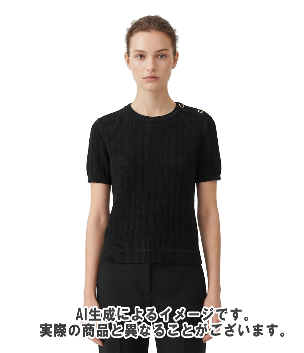 美品 HERMES 半袖ニット H6H2646DJ レディース SIZE 38 (M) エルメス
