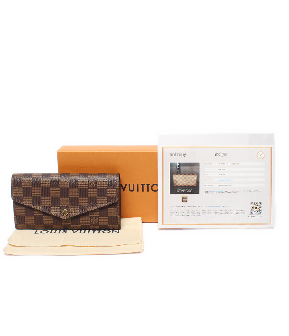 LOUIS VUITTON 長財布 ポルトフォイユサラ ダミエ N63209 レディース メンズ ルイ・ヴィトン