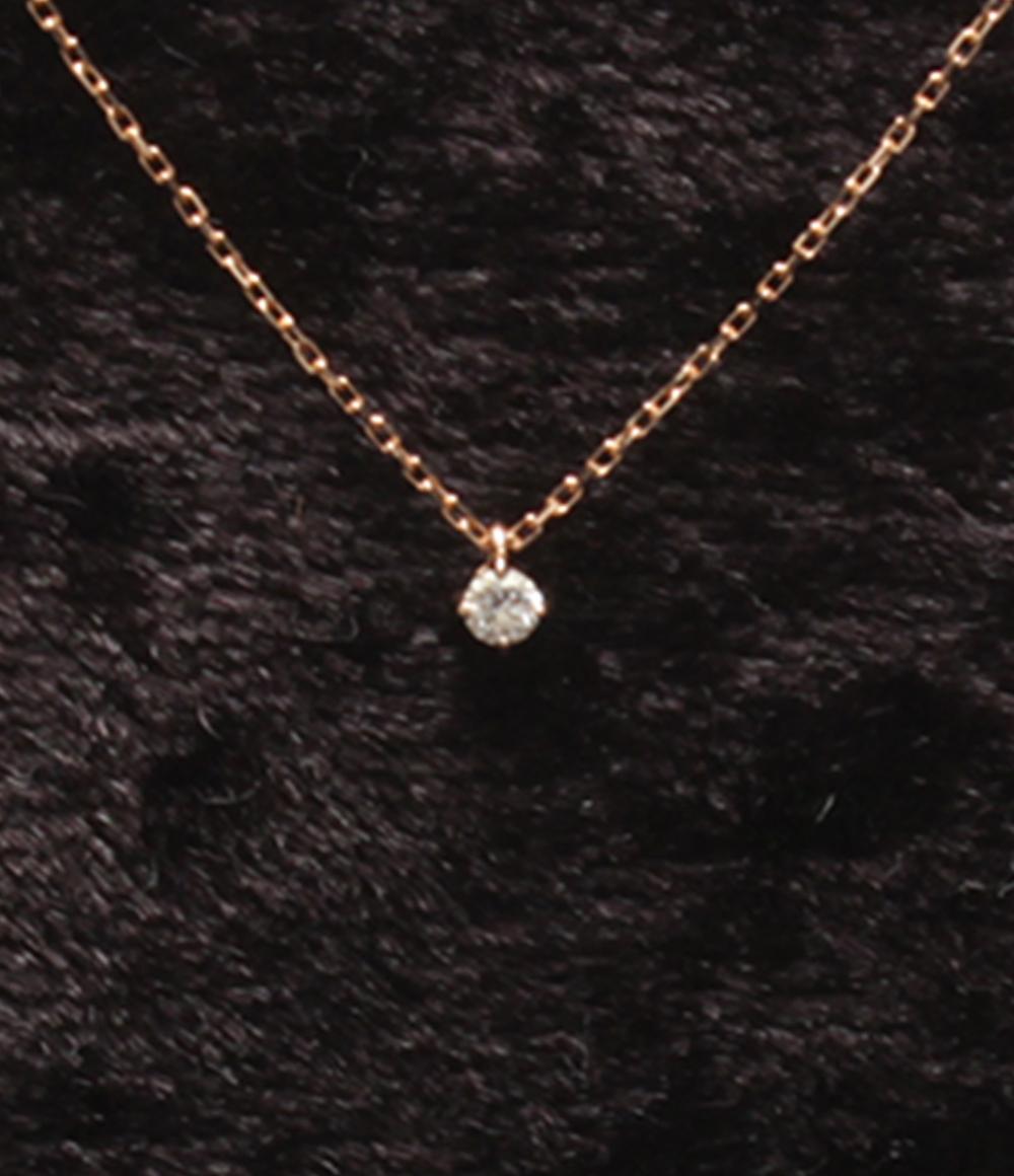 K10 ダイヤネックレス 美品 美品【agete】 K10ダイヤモンド