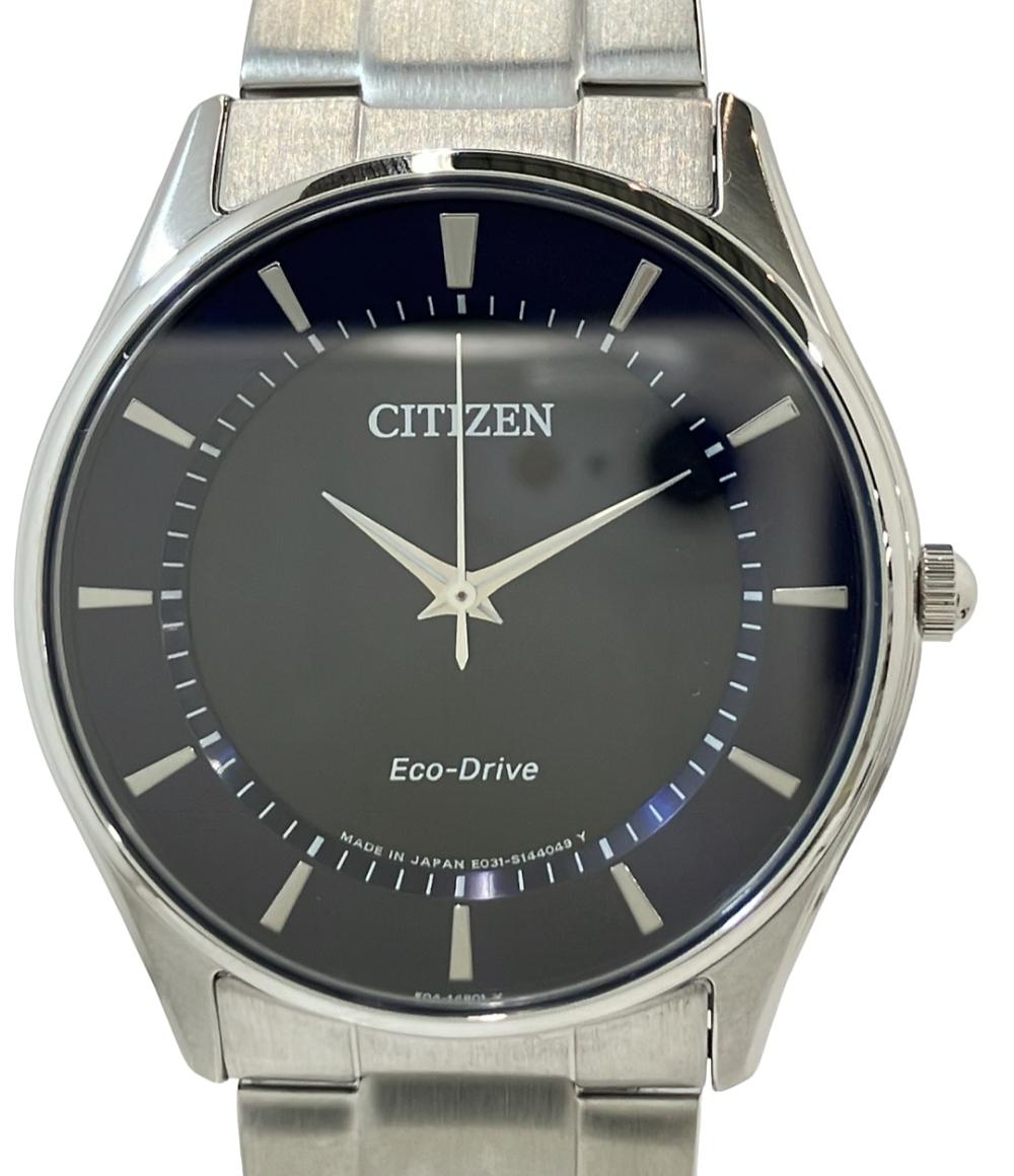 極美品　CITIZEN　シチズン　E031　ブラック　シルバー　ソーラー　腕時計 シチズン 腕時計 ソーラー ブラック E031-S103720 メンズ CITIZEN