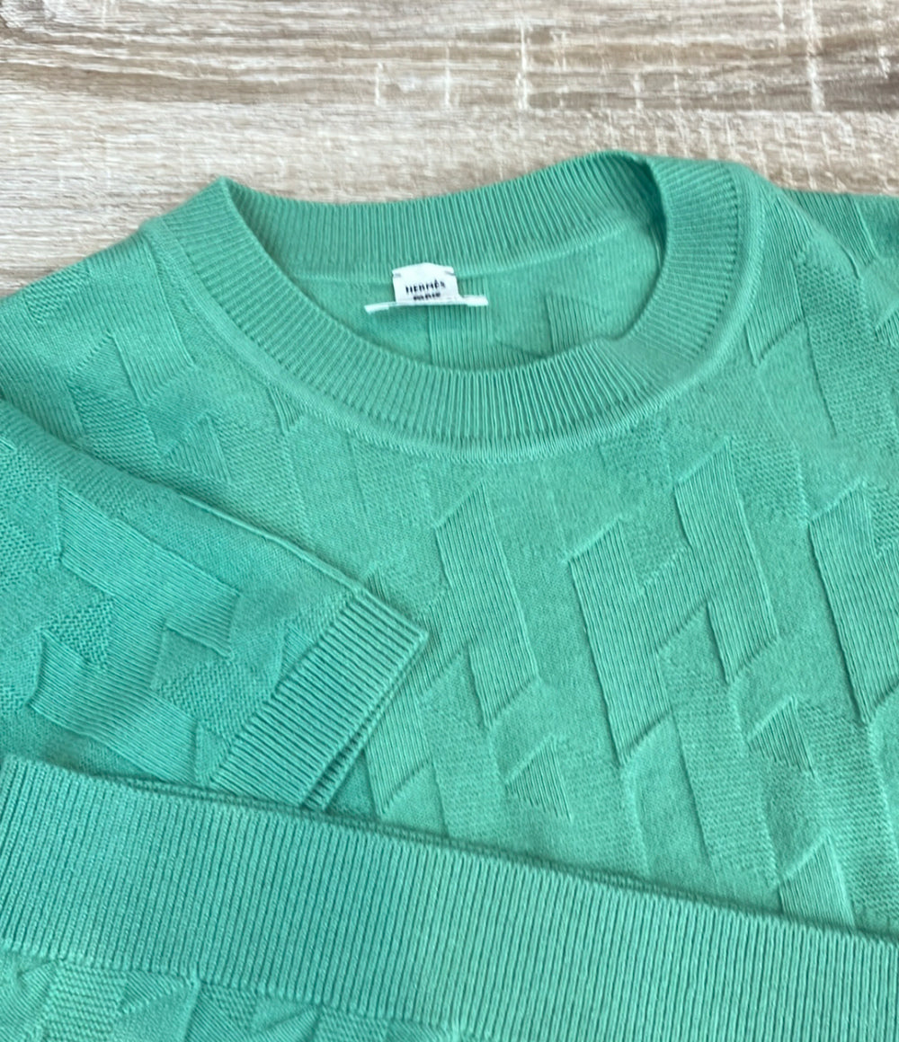 HERMES 半袖ニット 25SS Hジャガード ショートスリーブ 5E2630D3 レディース SIZE 36 (XS) エルメス