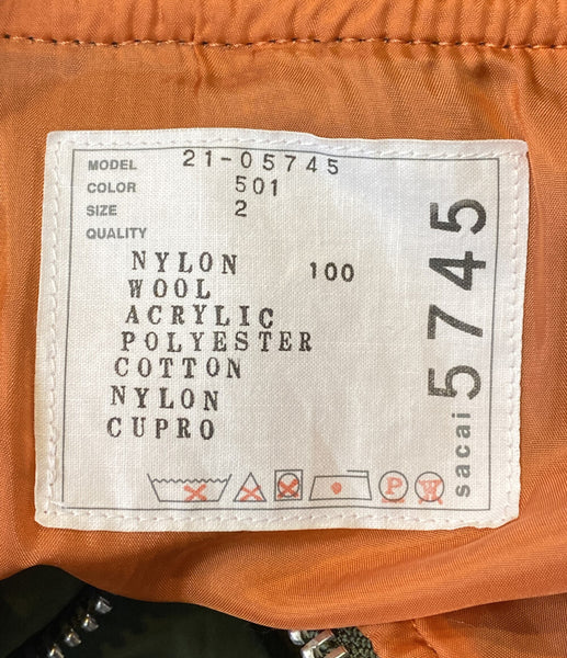 サカイ ブルゾン MA-1 Nylon Twill Mix Blouson 2021AW 21-05745 ...