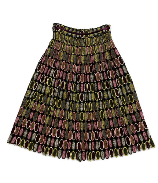 ミナペルホネン スカート 総柄刺繍 タルト リネン混 La5451 レディース