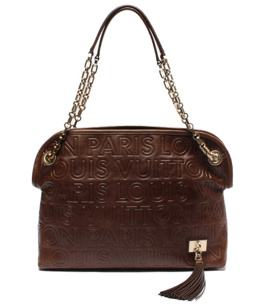 Louis Vuitton Chain Shoulder Bag Chocolate Wish PM Paris Spur