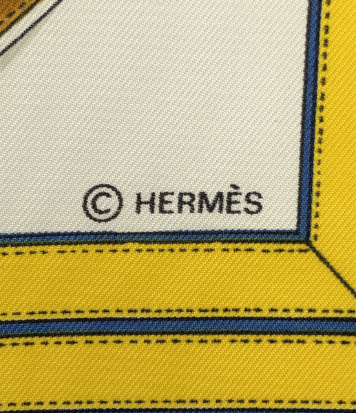 HERMES シルクスカーフ 90カレ ベルト柄/H d'ORIGNY 美品