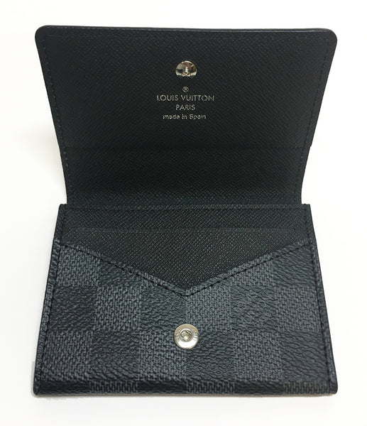 Pre-Owned Louis Vuitton Business Card Holder Amberop Cult de Visit White  Gray Damier Azur N61746 CA2162 LOUIS VUITTON Case Flap Women's Men's (Good)  