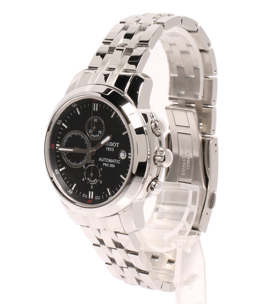 ティソ 美品 腕時計 クロノグラフ 自動巻き ブラック T014427A メンズ 