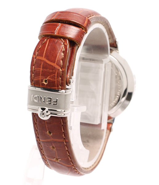 フェンディ 腕時計 クロノグラフ ズッカ クオーツ ホワイト 000-4500L 