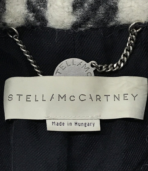 その他STELLA McCARTNEY / ステラマッカートニー | チェック ウール シングル チェスター コート | 34 | オフホワイト/ブラック | レディース
