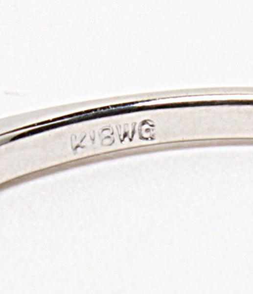 美品 リング 指輪 K18WG D0.2ct レディース SIZE 8号 (リング ...