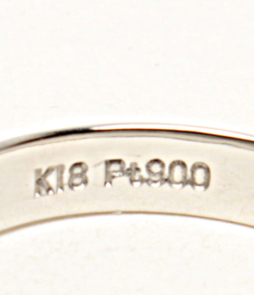 美品    リング 指輪 K18 Pt850    レディース 9号