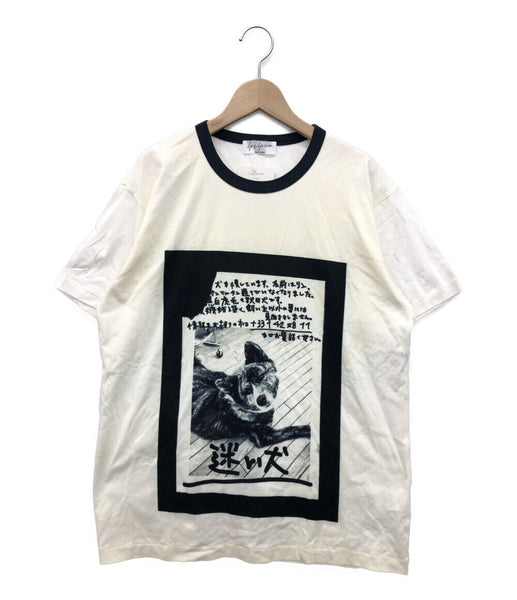 ヨウジヤマモトプールオム 半袖Tシャツ 迷い犬 メンズ SIZE 3 (L 