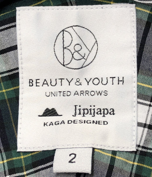 美品 クレイジーチェックシャツ メンズ SIZE 2 (M) BEAUTY＆YOUTH