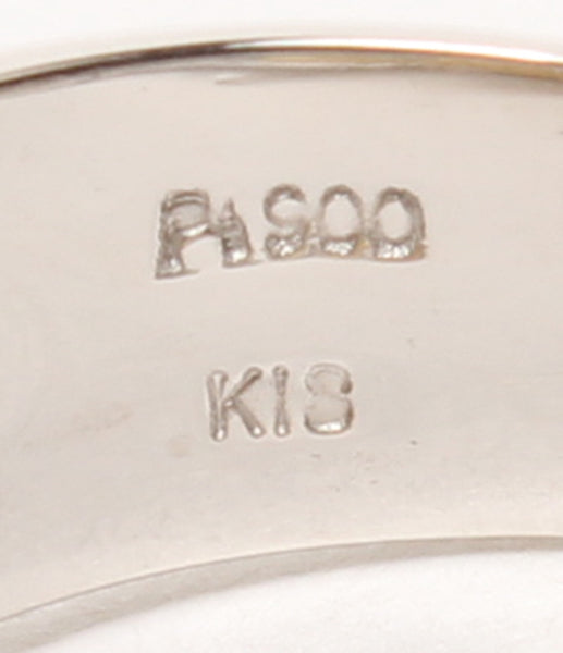 美品 リング 指輪 K18 Pt900 ダイヤ0.354ct(I-I1-F-F) レディース SIZE