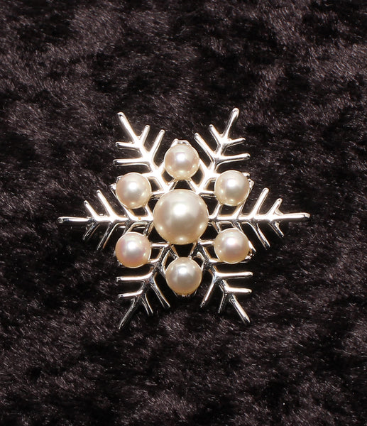 真珠ネックレスミキモト SV 真珠ネックレス 雪の結晶 - ネックレス