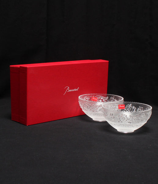 バカラ 美品 サラダボウル 皿 2点セット 12cm アラベスク Baccarat