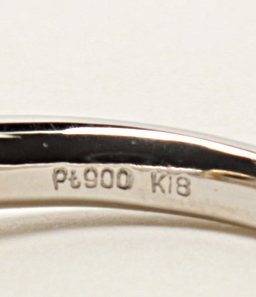美品 リング 指輪 K18 Pt900 ダイヤ0.303ct（F-VS2-EX-N相当 ...