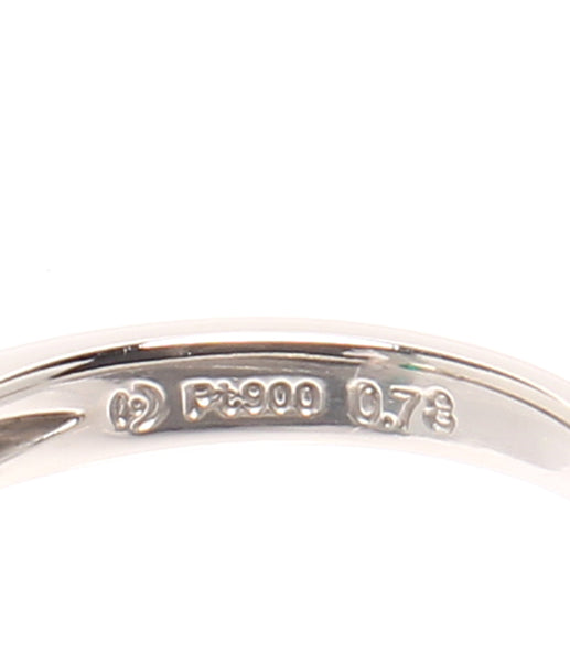 タサキ 美品 リング 指輪 Pt900 エメラルド 0.78ct ダイヤ 0.19ct ...