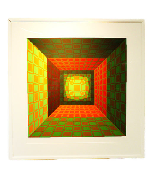 美品 ウィクトルヴァザルリ シルクスクリーン オプアート SIZE 56.0×53.0 Victor Vasarely–rehello by  BOOKOFF