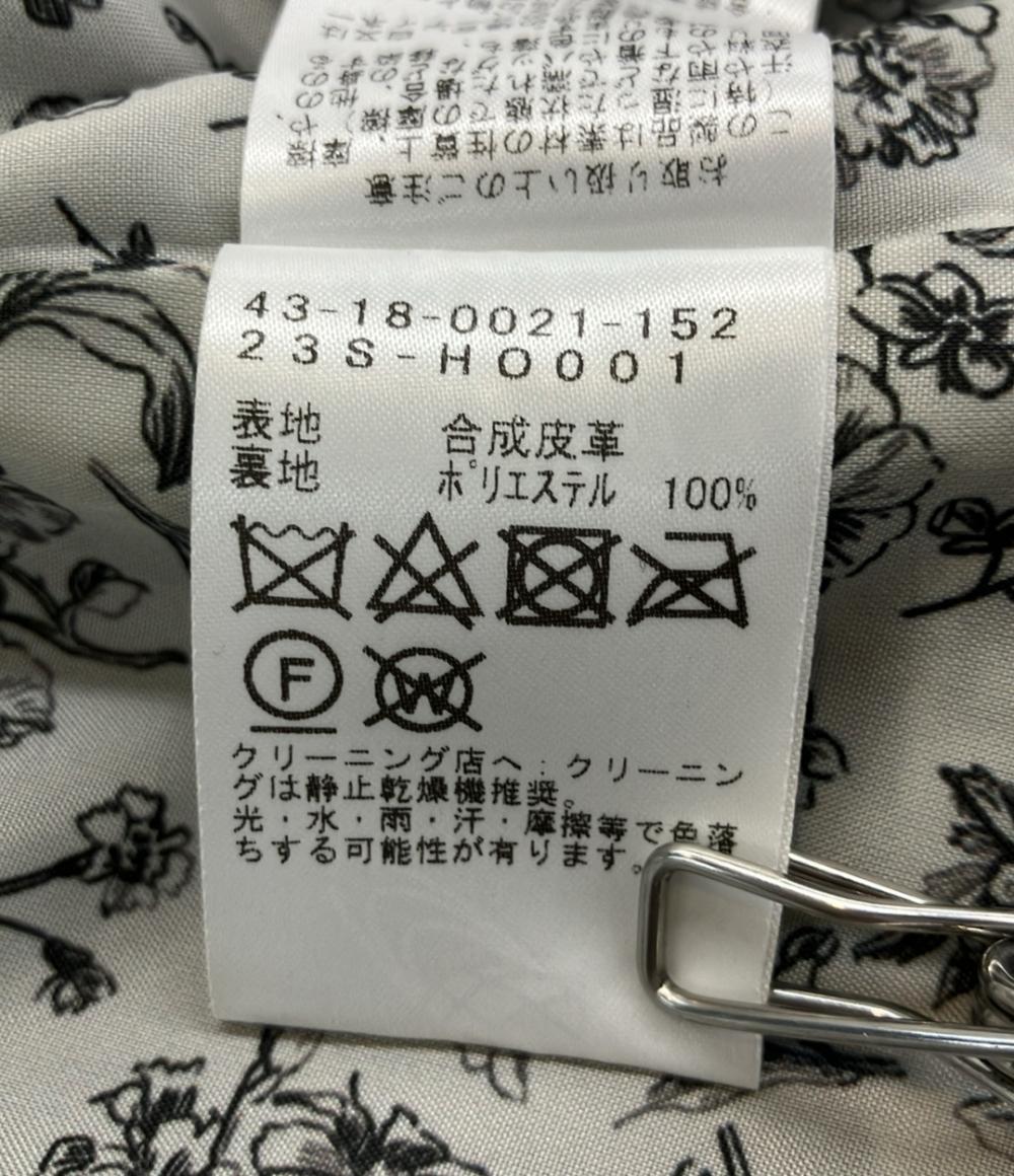 BEAMS HEART フェイクレザー ノーカラーブルゾン アウトレット ジャンパー 43-18-0021-152 レディース SIZE S ビームスハート