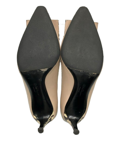 サルヴァトーレフェラガモ パイソン柄パンプス DG77952 670 レディース SIZE 7 (L) Salvatore Ferragamo