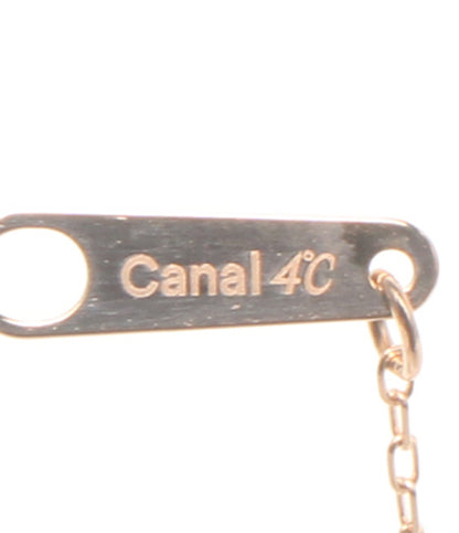 美品 canal4℃ ネックレス K18 ダイヤ ピンクトルマリン 桜 レディース カナルヨンドシー