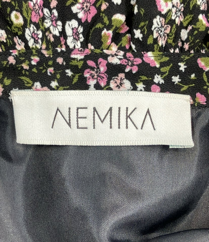 美品 ネミカ 長袖ワンピース 花柄 レディース SIZE 0 (XS) NEMIKA