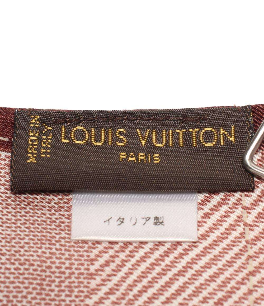 美品 LOUIS VUITTON スカーフ シルク100% バンドー ニュー デニム M72557 ルイ・ヴィトン