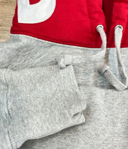 Supreme パーカー スウェット フードロゴ グレー×レッド 21AW  ストリート Contrast Hooded Sweatshirt 2021FW0902008 メンズ SIZE S シュプリーム