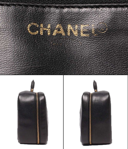 CHANEL 2way バニティバッグ ショルダーバッグ 斜め掛け ココマーク キャビアスキン ゴールド金具 5番台 レディース シャネル