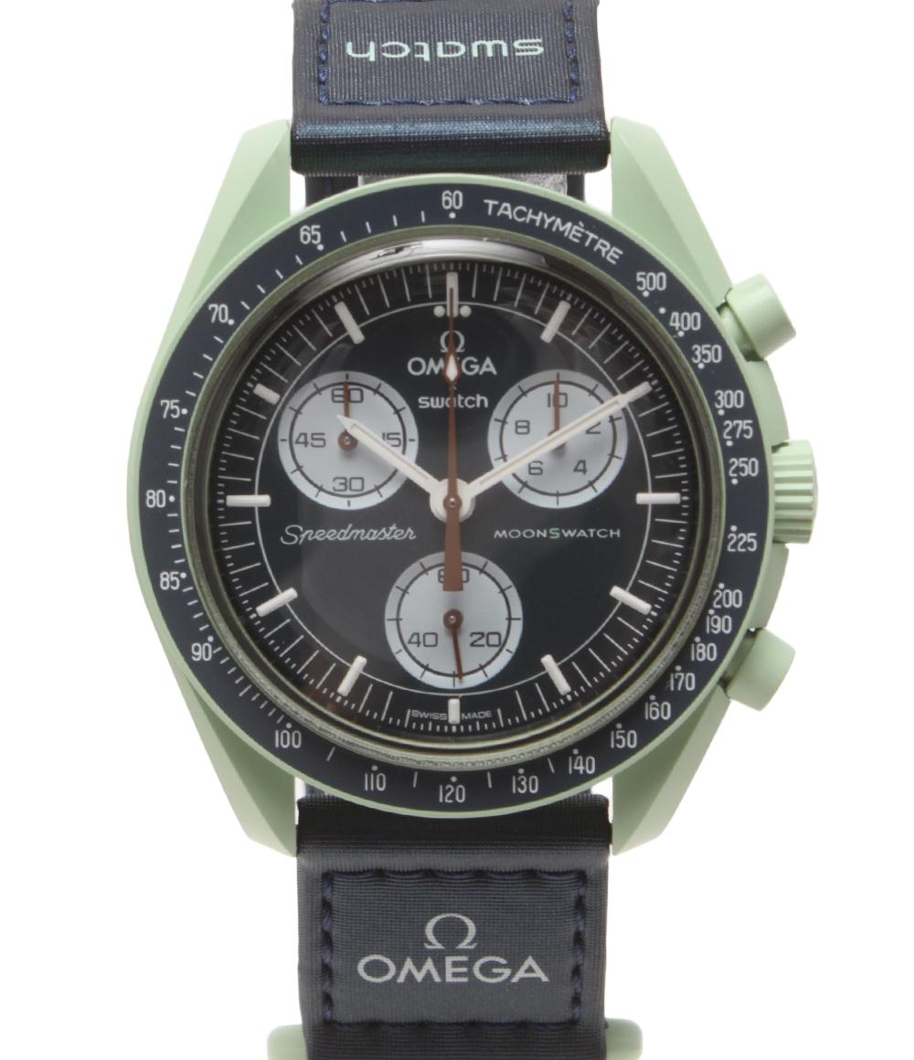 美品 オメガ×スウォッチ 腕時計 MOON クオーツ ユニセックス OMEGA×SWATCH
