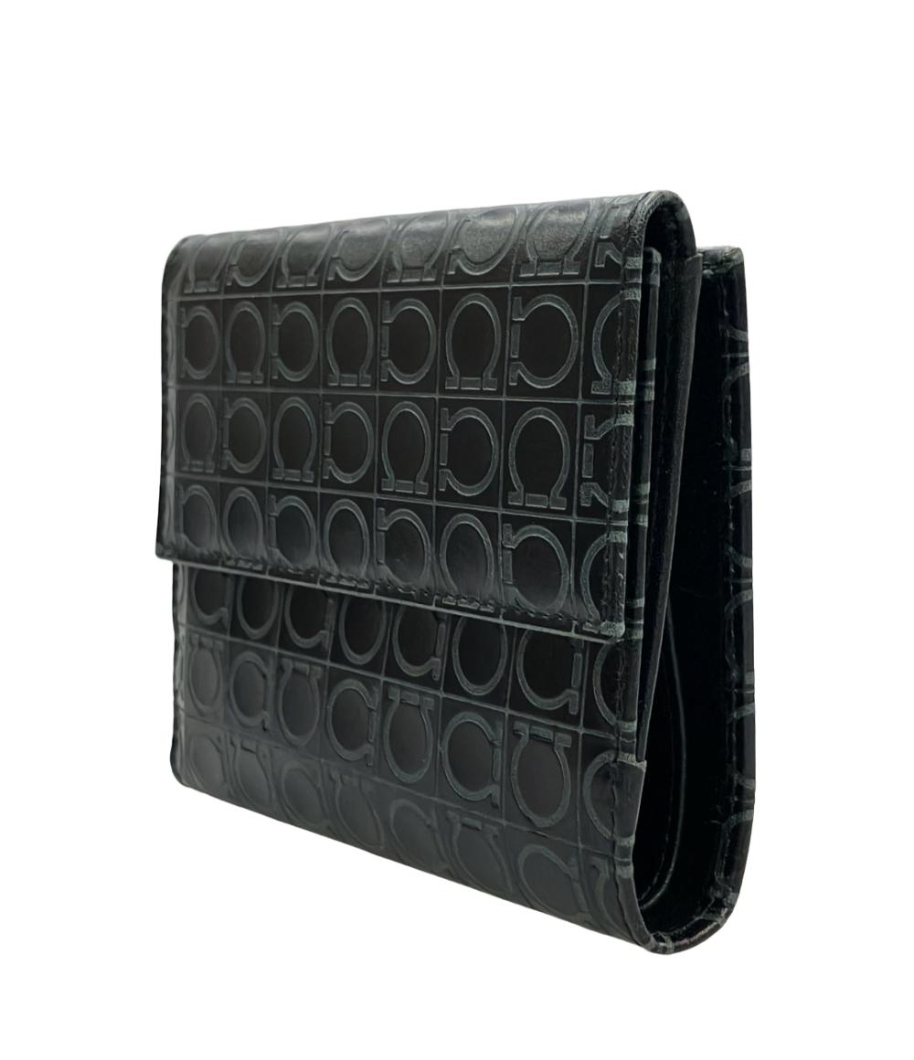 美品 サルバトーレフェラガモ 二つ折り財布 ガンチーニ レディース Salvatore Ferragamo