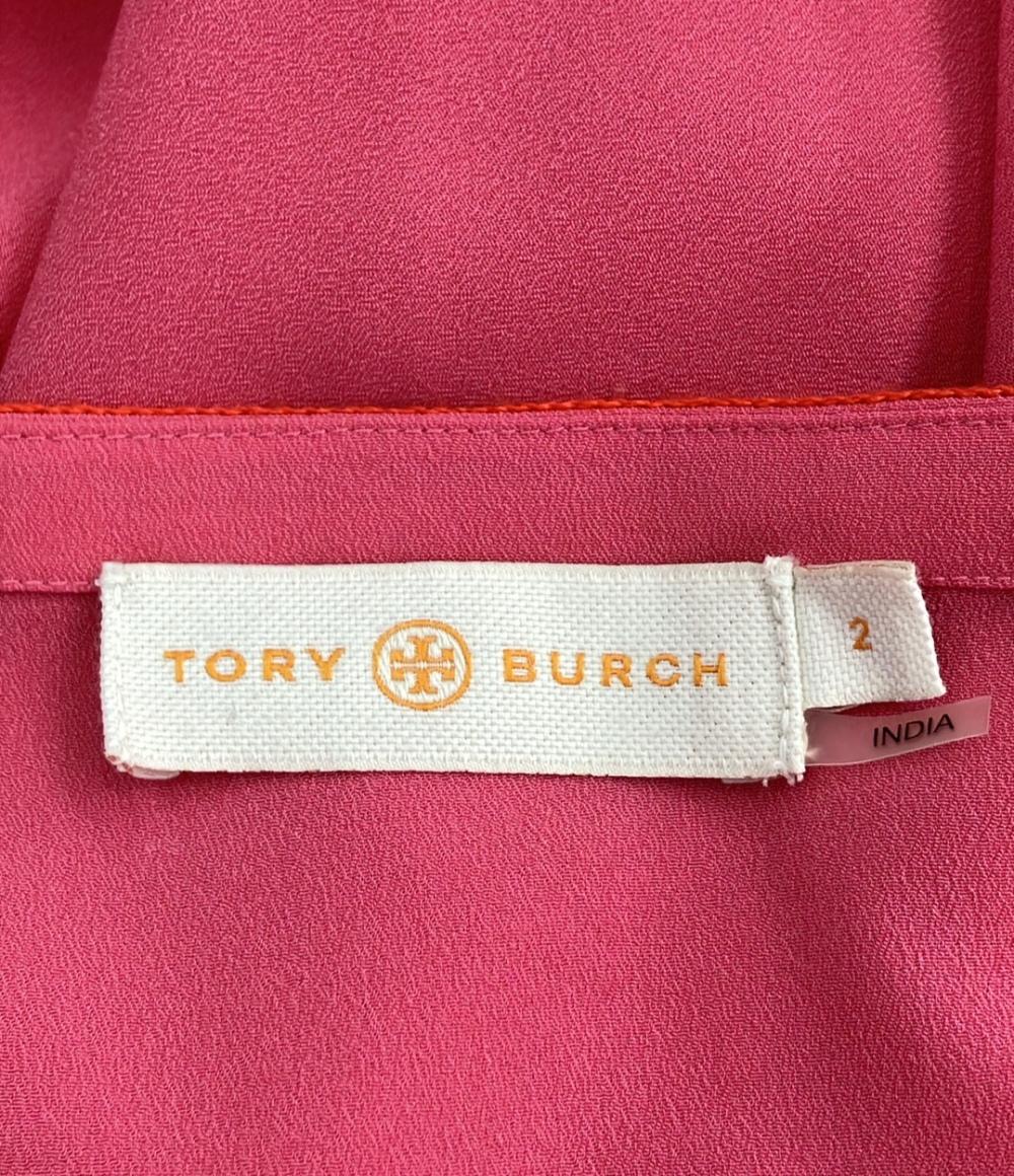 トリーバーチ 長袖 刺繍入りワンピース レディース SIZE 2 Tory Burch