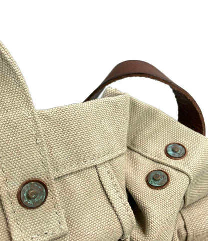 RRL トートバッグ ショルダーバッグ 2WAY 斜め掛け 絹 牛革 ロゴキャンバスカーペンター メンズ ダブルアールエル