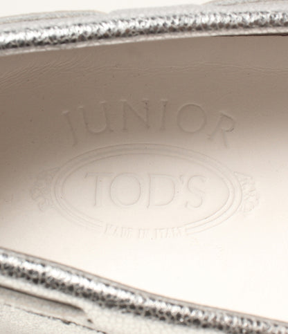 美品 TOD’S モカシン ジュニア ゴンミーノ シルバー キッズ SIZE 33 トッズ