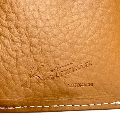 美品 Kitamura ダブルホック 三つ折り財布 シュリンク革 レディース キタムラ