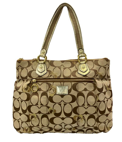 COACH トートバッグ ショルダーバッグ 肩掛け ポピー ラージシグネチャー F18711 レディース コーチ