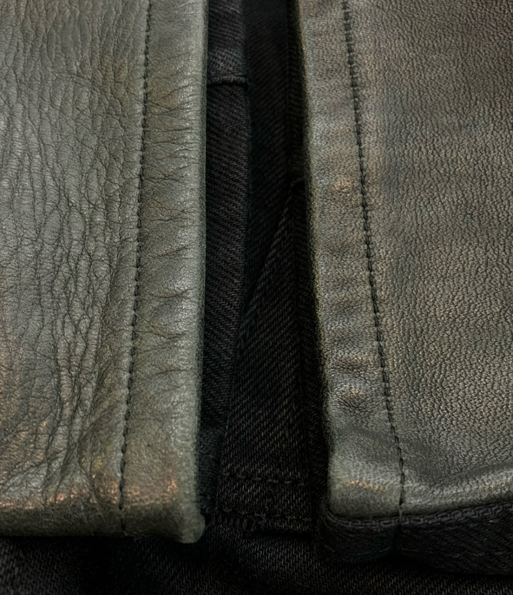 COMME des GARCONS JUNYA WATANABE MAN Levi's レザー切替パンツ メンズ SIZE XS コムデギャルソンジュンヤワタナベマン リーバイス